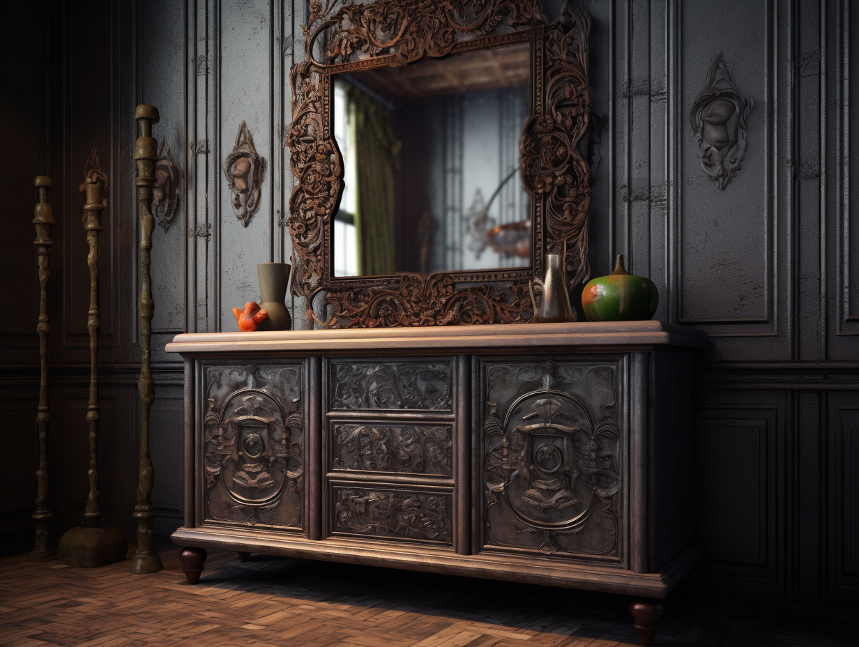 Reflections Of Elegance Exploring The Diverse Decorative Styles Of The Antique Sideboard With Mirror