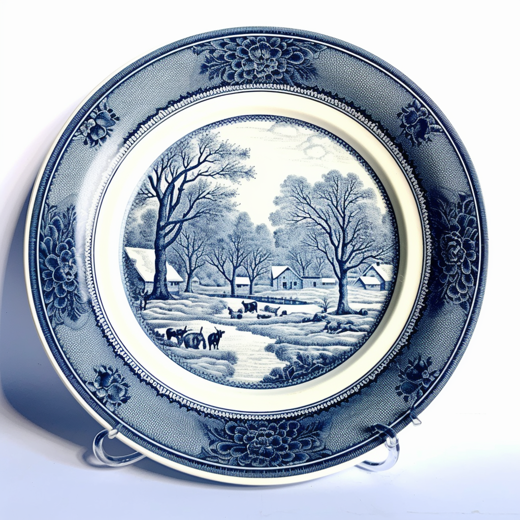 Unlocking The Mystery Determining The Monetary Value Of Currier Ives The Old Grist Mill Dishes